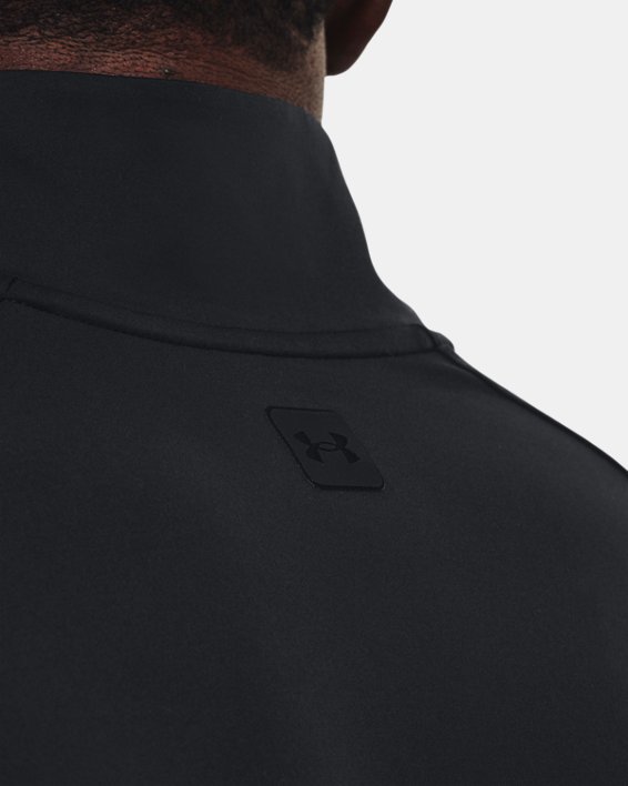 Men's UA Meridian ¼ Zip, Black, pdpMainDesktop image number 3